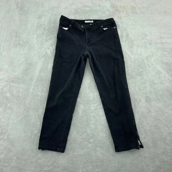 Chico’s Ankle Jeans Womens 1.5 (10) Black 2183 - Picture 1 of 9